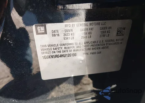 2017 Cadillac Ct6 Platinum from USA, damaged, VIN 1G6KN5R64HU126190